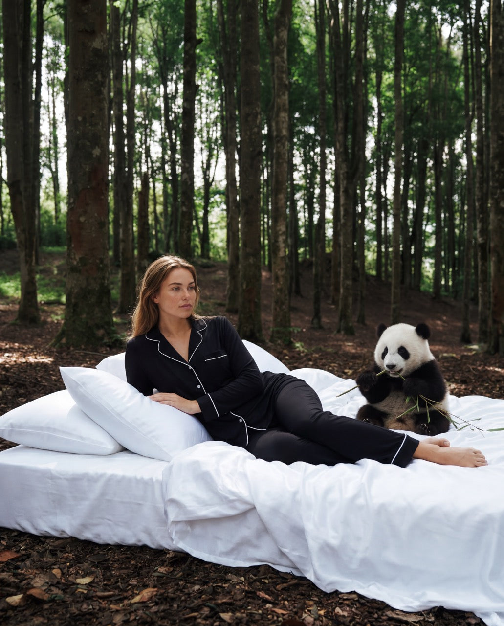 Sort Bambus Pyjamas